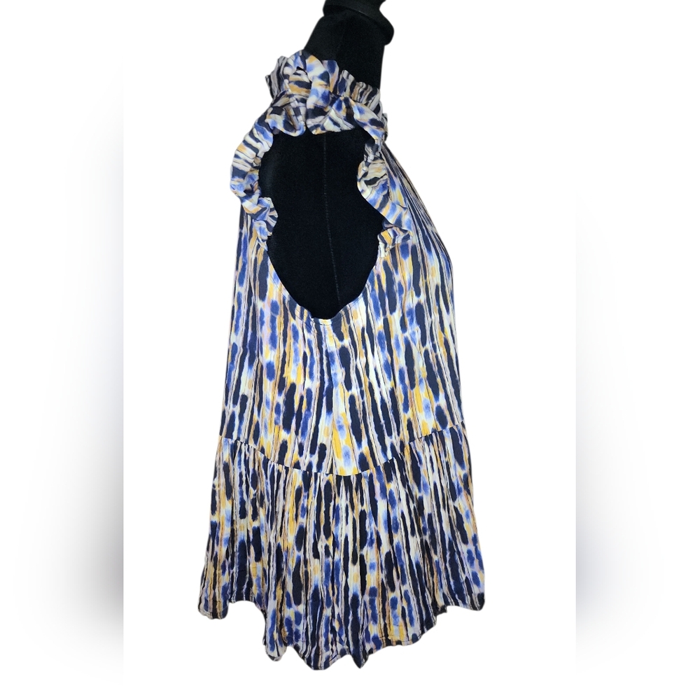 Corey Lynn Calter Aurora Top Drizzle Flutter Sleeve Blouse, Womens Medium - Picture 5 of 7
